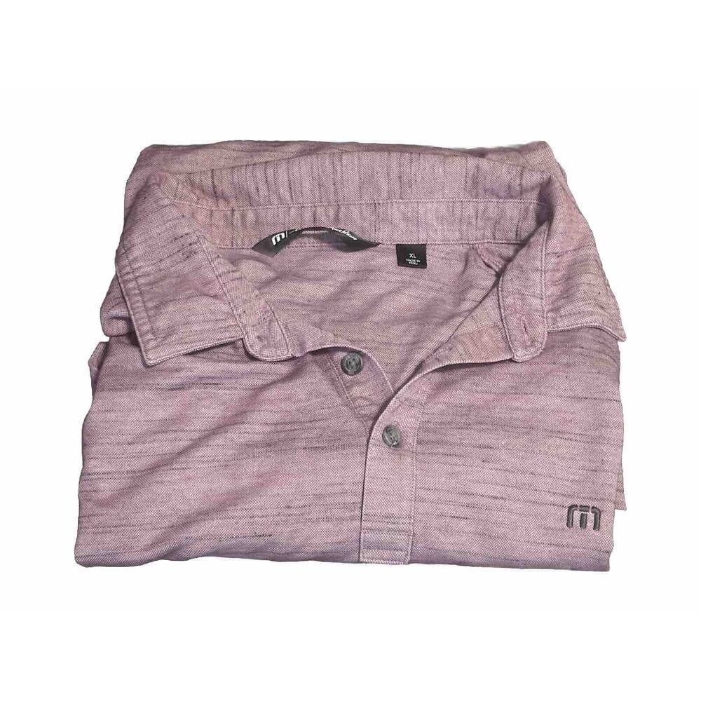 Travis Matthew Men’s Short Sleeve Purple Golf Polo XL Logo Pima Cotton